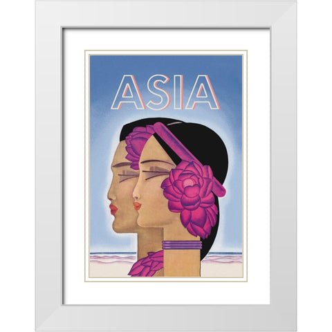 Starlight - Tahiti, 1928 White Modern Wood Framed Art Print with Double Matting by McIntosh, Frank