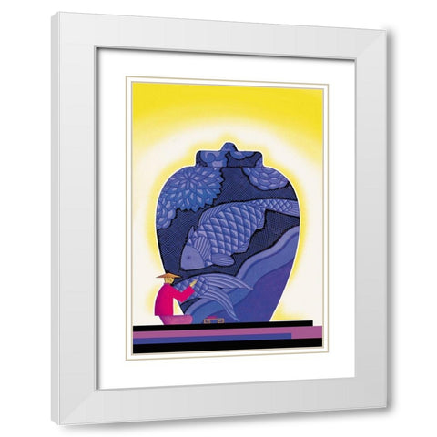 Craftsman, 1928 White Modern Wood Framed Art Print with Double Matting by McIntosh, Frank