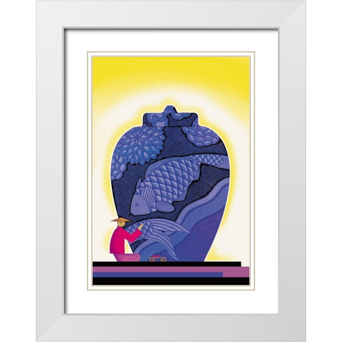 Craftsman, 1928 White Modern Wood Framed Art Print with Double Matting by McIntosh, Frank