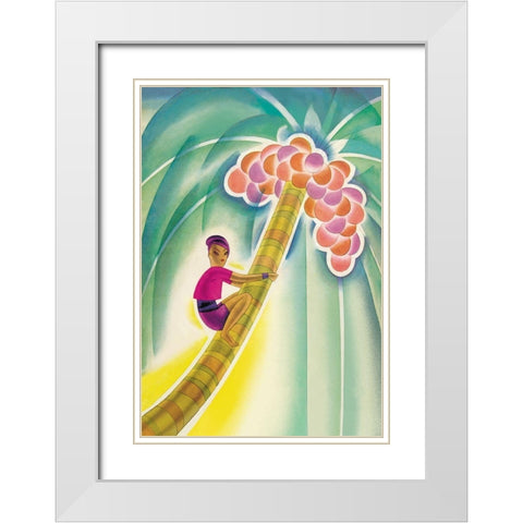 Coco-Palm, 1930 White Modern Wood Framed Art Print with Double Matting by McIntosh, Frank