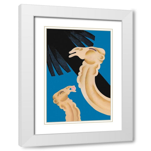 Forbidden Fruit, 1930 White Modern Wood Framed Art Print with Double Matting by McIntosh, Frank
