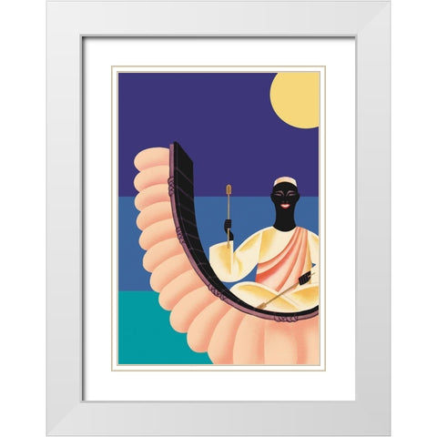 African Rhythm, 1930 White Modern Wood Framed Art Print with Double Matting by McIntosh, Frank