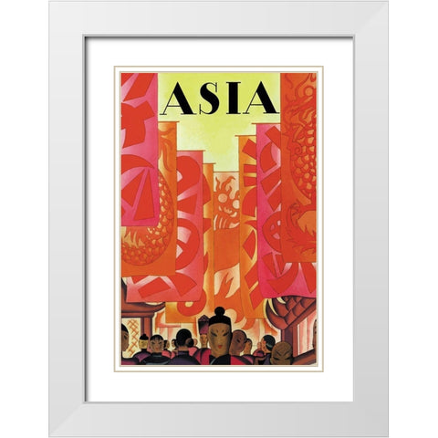 Old China with Title, 1930 White Modern Wood Framed Art Print with Double Matting by McIntosh, Frank