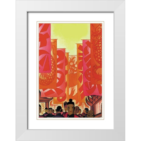 Old China, 1930 White Modern Wood Framed Art Print with Double Matting by McIntosh, Frank