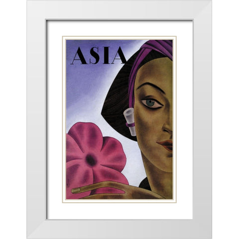 Sumatran Mode in Millinery with Title, 1931 White Modern Wood Framed Art Print with Double Matting by McIntosh, Frank