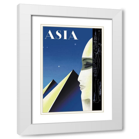 Setting for an Egyptian Story with Title, 1931 White Modern Wood Framed Art Print with Double Matting by McIntosh, Frank