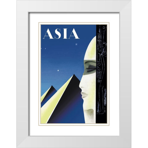 Setting for an Egyptian Story with Title, 1931 White Modern Wood Framed Art Print with Double Matting by McIntosh, Frank