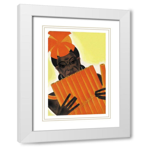 Melanesian Intervals, 1931 White Modern Wood Framed Art Print with Double Matting by McIntosh, Frank