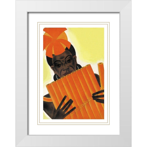 Melanesian Intervals, 1931 White Modern Wood Framed Art Print with Double Matting by McIntosh, Frank