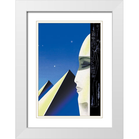 Setting for an Egyptian Story, 1931 White Modern Wood Framed Art Print with Double Matting by McIntosh, Frank