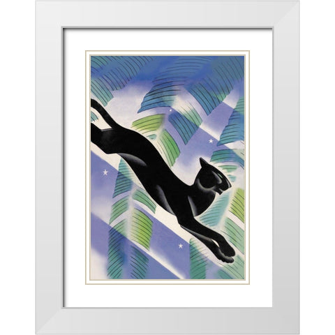 Malayan Night, 1931 White Modern Wood Framed Art Print with Double Matting by McIntosh, Frank