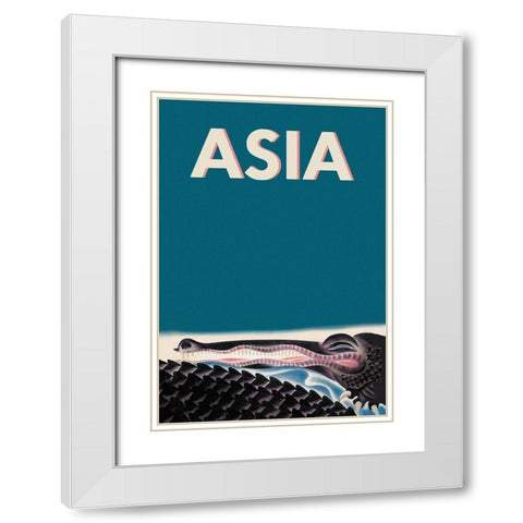 Crocodile, 1933 White Modern Wood Framed Art Print with Double Matting by McIntosh, Frank