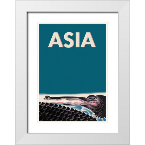 Crocodile, 1933 White Modern Wood Framed Art Print with Double Matting by McIntosh, Frank