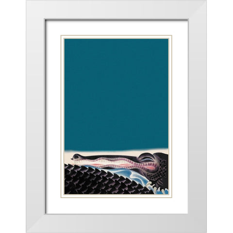 Crocodile, 1933 White Modern Wood Framed Art Print with Double Matting by McIntosh, Frank