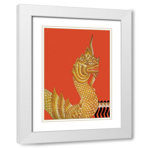 Dragon Temple of Siam, 1934 White Modern Wood Framed Art Print with Double Matting by McIntosh, Frank
