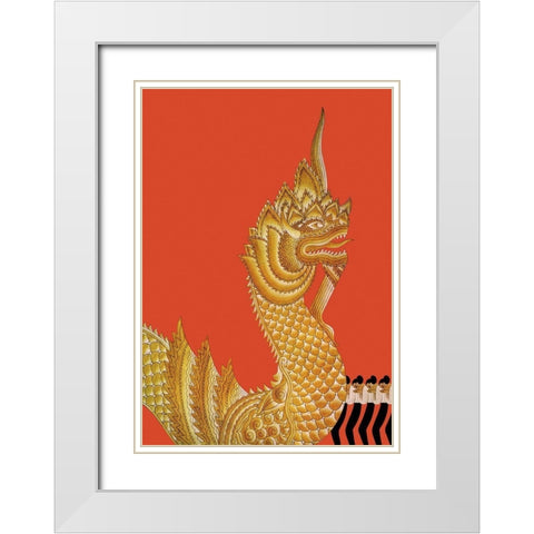 Dragon Temple of Siam, 1934 White Modern Wood Framed Art Print with Double Matting by McIntosh, Frank