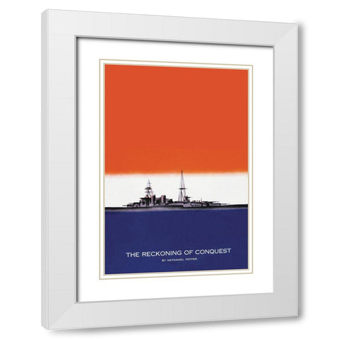 Defender of the Seas, 1935 White Modern Wood Framed Art Print with Double Matting by McIntosh, Frank