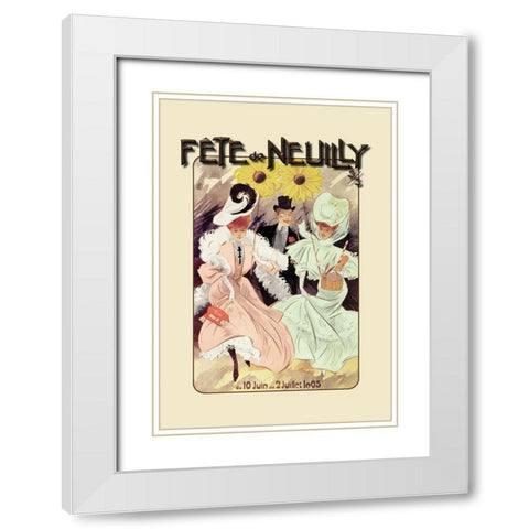Fete de Neuilly White Modern Wood Framed Art Print with Double Matting by Misti