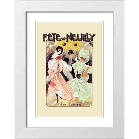 Fete de Neuilly White Modern Wood Framed Art Print with Double Matting by Misti