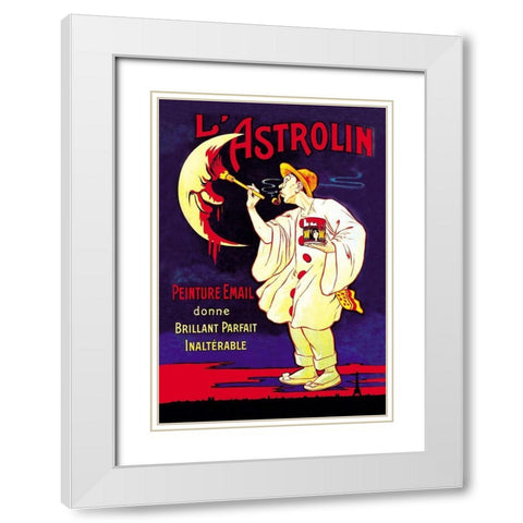 LAstrolin - Painting the Moon, 1907 White Modern Wood Framed Art Print with Double Matting by Oge, Eugene