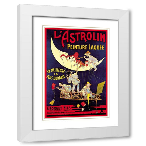 LAstrolin Peinture Laquee White Modern Wood Framed Art Print with Double Matting by Oge, Eugene