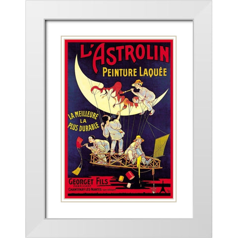 LAstrolin Peinture Laquee White Modern Wood Framed Art Print with Double Matting by Oge, Eugene