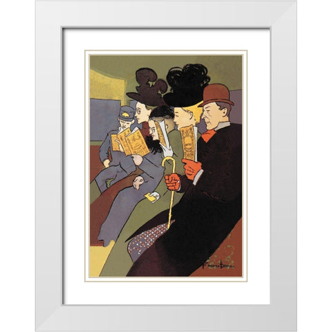 Media, 1897, 1897 White Modern Wood Framed Art Print with Double Matting by Penfield, Edward