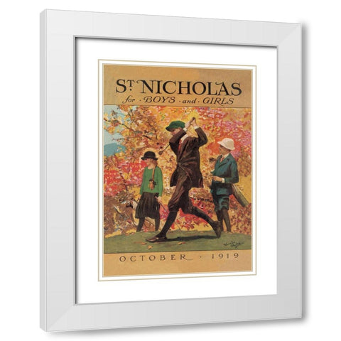 St. Nicholas for Boys and Girls, 1919 White Modern Wood Framed Art Print with Double Matting by Price, Garrett