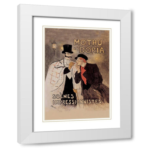 Mothu et Doria, 1893 White Modern Wood Framed Art Print with Double Matting by Steinlen, Theophile Alexandre