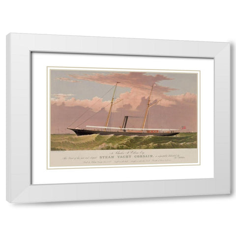 Steam yacht Corsair, 1881 White Modern Wood Framed Art Print with Double Matting by Unknown