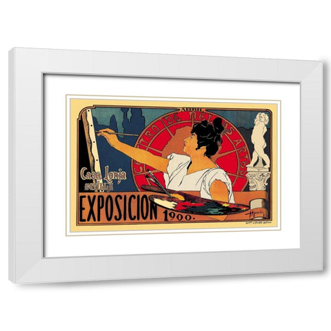 Centro de las Bellas Artes Exposicion 1900, 1900 White Modern Wood Framed Art Print with Double Matting by Unknown