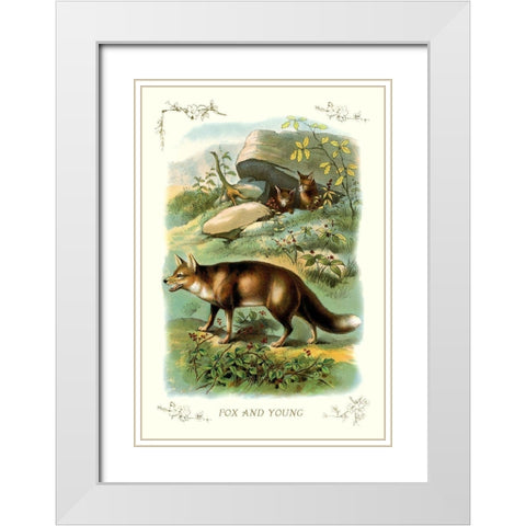 Fox and Young, 1900 White Modern Wood Framed Art Print with Double Matting by Unknown