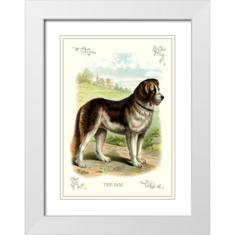 The Dog, 1900 White Modern Wood Framed Art Print with Double Matting by Unknown