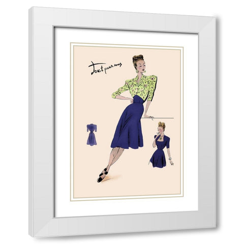 Style for Every Day, 1947 White Modern Wood Framed Art Print with Double Matting by Unknown