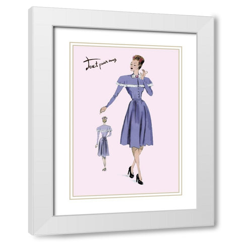 Country Style Dress, 1947 White Modern Wood Framed Art Print with Double Matting by Unknown