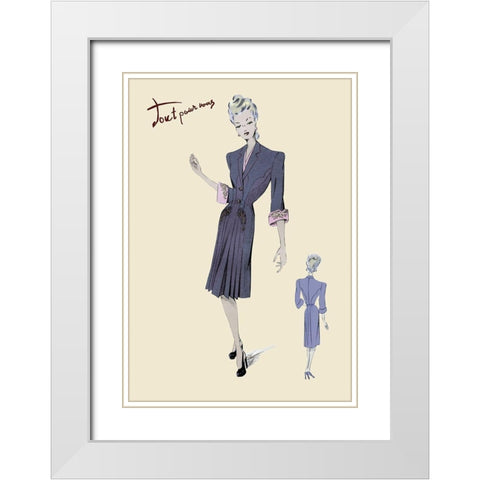Conservative Suit Dress, 1947 White Modern Wood Framed Art Print with Double Matting by Unknown