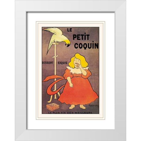 Le Petit Coquin White Modern Wood Framed Art Print with Double Matting by Unknown