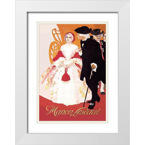 Manon Lescaut White Modern Wood Framed Art Print with Double Matting by Unknown