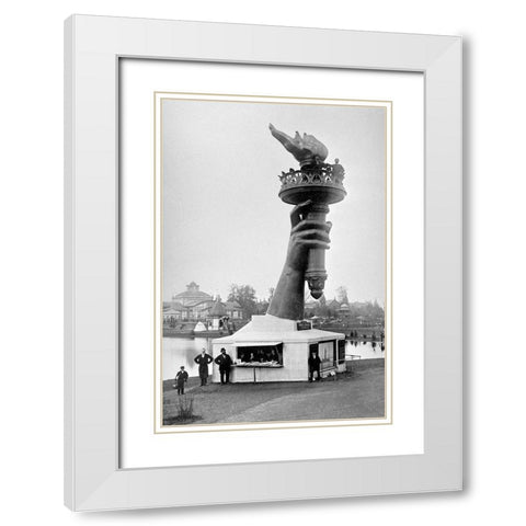 Torch of Liberty Fundraiser, Philadelphia, PA White Modern Wood Framed Art Print with Double Matting by Unknown