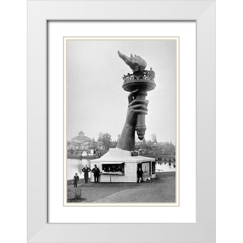 Torch of Liberty Fundraiser, Philadelphia, PA White Modern Wood Framed Art Print with Double Matting by Unknown