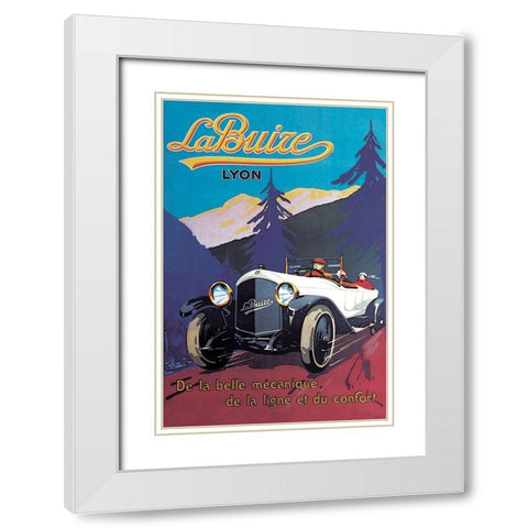 LaBuize White Modern Wood Framed Art Print with Double Matting by Unknown