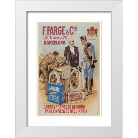 F. Farge White Modern Wood Framed Art Print with Double Matting by Unknown
