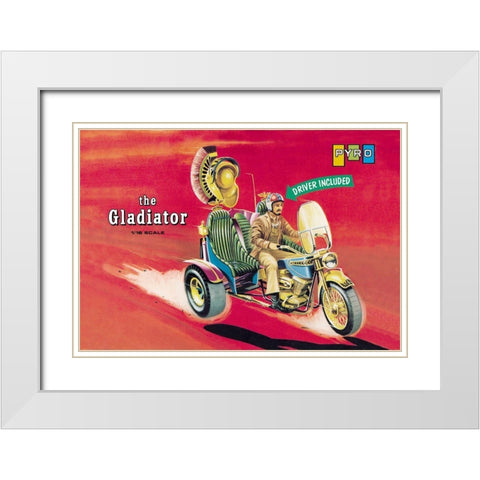 The Gladiator - Driver Included White Modern Wood Framed Art Print with Double Matting by Unknown