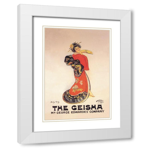 The Geisha: Mr. George Edwardes Company White Modern Wood Framed Art Print with Double Matting by Unknown