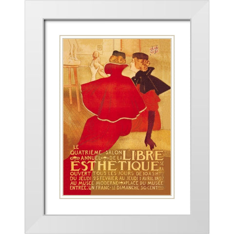 La Libre Esthetique White Modern Wood Framed Art Print with Double Matting by Rysselberghe, Theodore Van