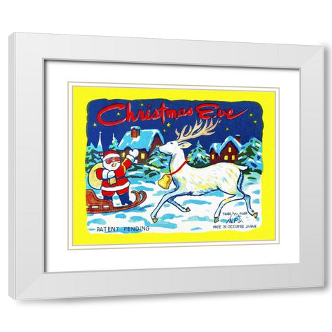 Christmas Eve White Modern Wood Framed Art Print with Double Matting by Unknown