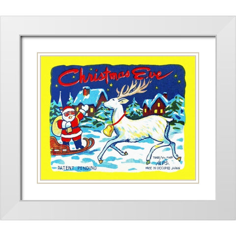 Christmas Eve White Modern Wood Framed Art Print with Double Matting by Unknown