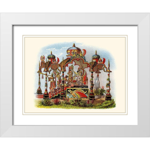 Knighthood - Mardi Gras Parade Float Design White Modern Wood Framed Art Print with Double Matting by Unknown