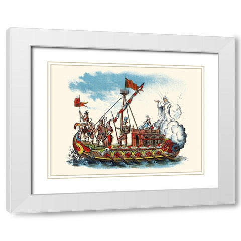 Tavics Vision White Modern Wood Framed Art Print with Double Matting by Unknown