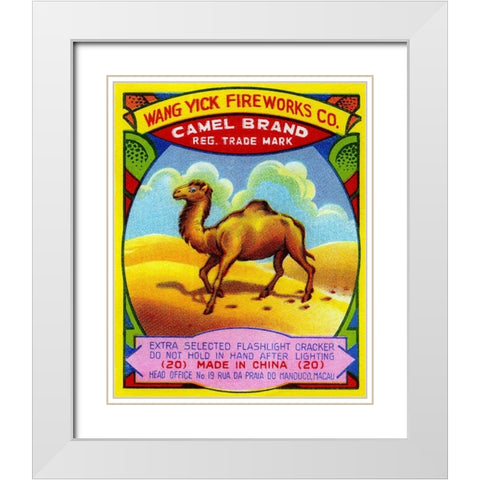 Wang Yick Fireworks Camel Brand White Modern Wood Framed Art Print with Double Matting by Unknown